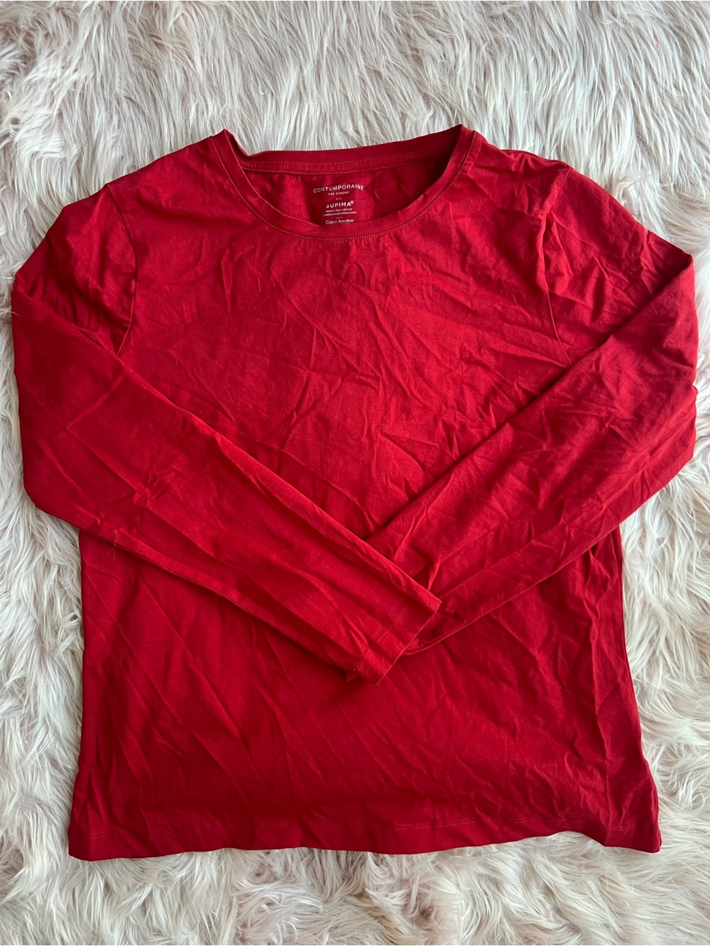 Simons Red Long Sleeve Tee Large